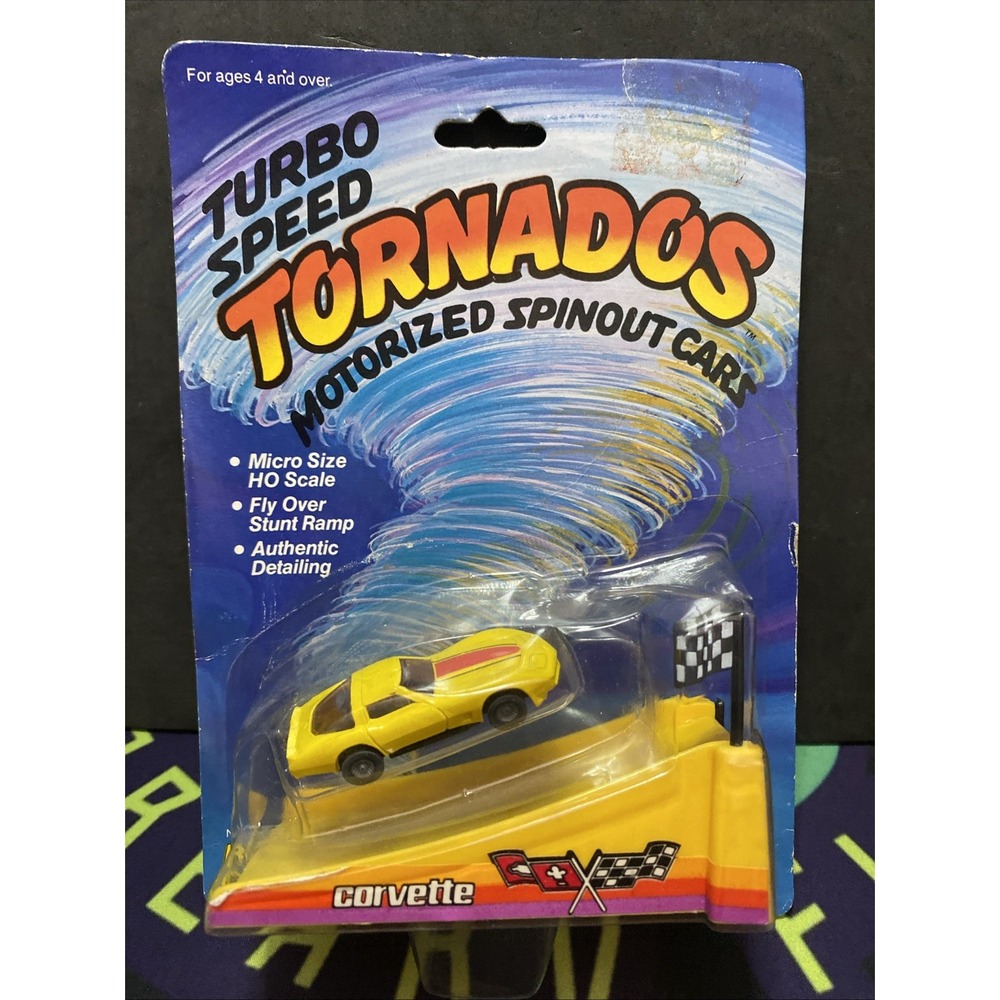Road Champs Turbo Speed Tornados 1980s Corvette w/ Ramp Sealed
